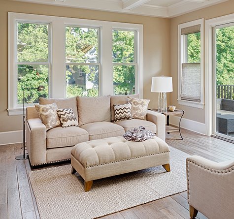 Gorgeous white vinyl windows inside a Wisconsin home 