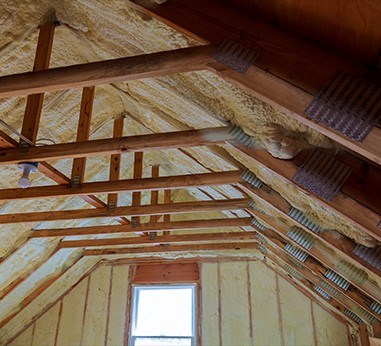 checking a homes structural integrity during a roof inspection in deerfield