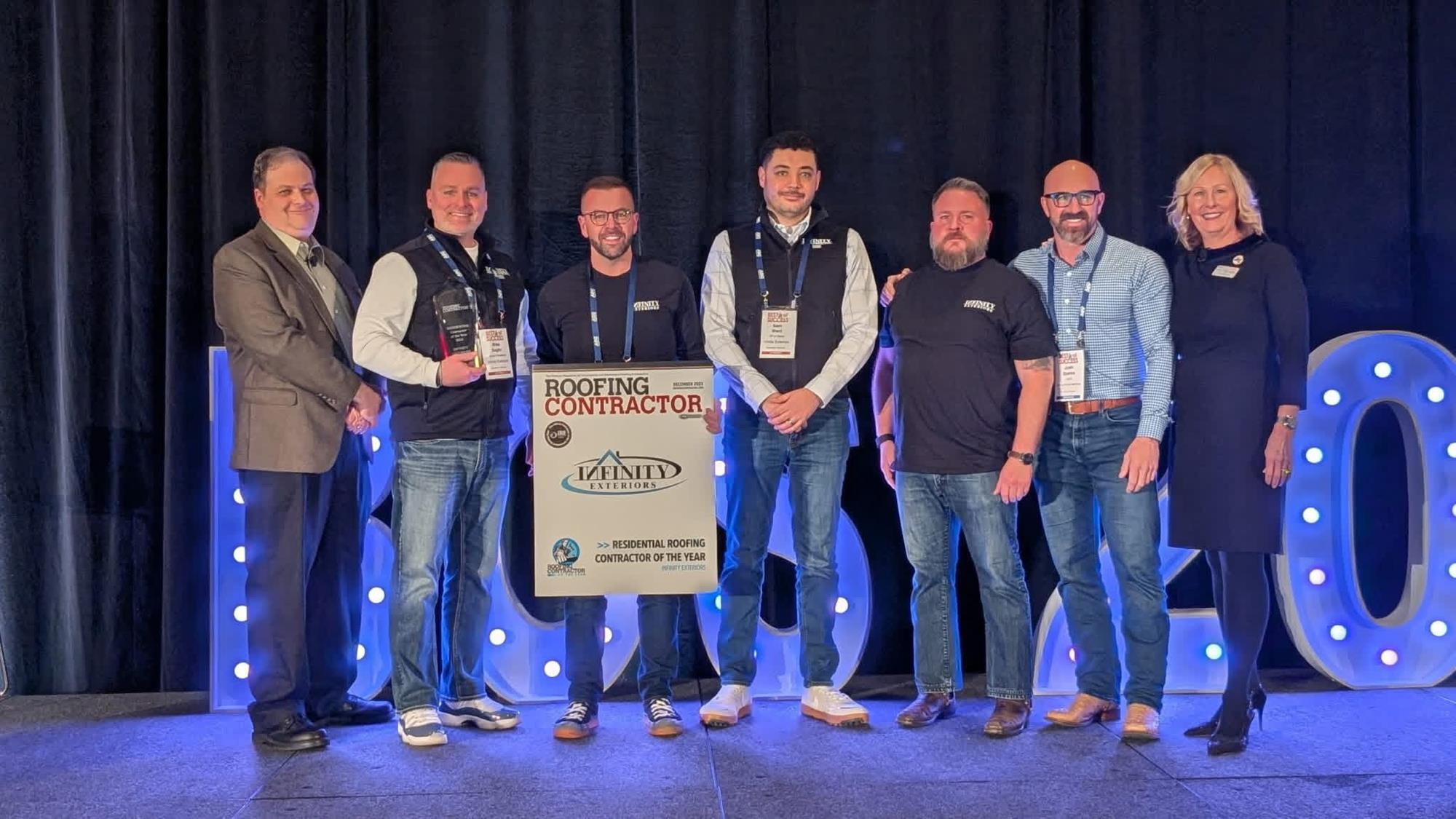 Infinity Exteriors has received the great honor of being named 2025 Residential Contractor of the Year