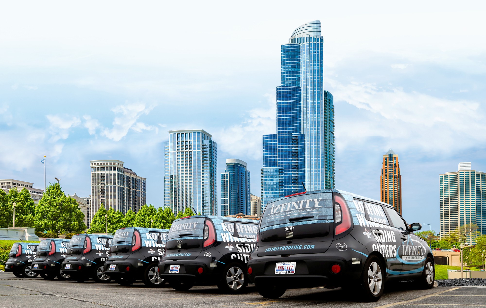 Infinity Roofing fleet in Illinois